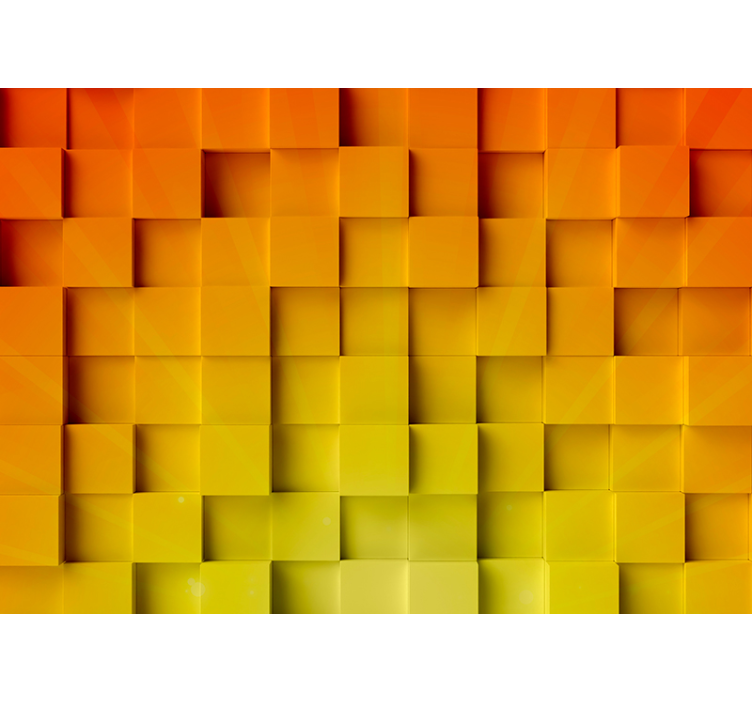 其他具有纹理和图案的壁画几何立方体图案 - TenStickers