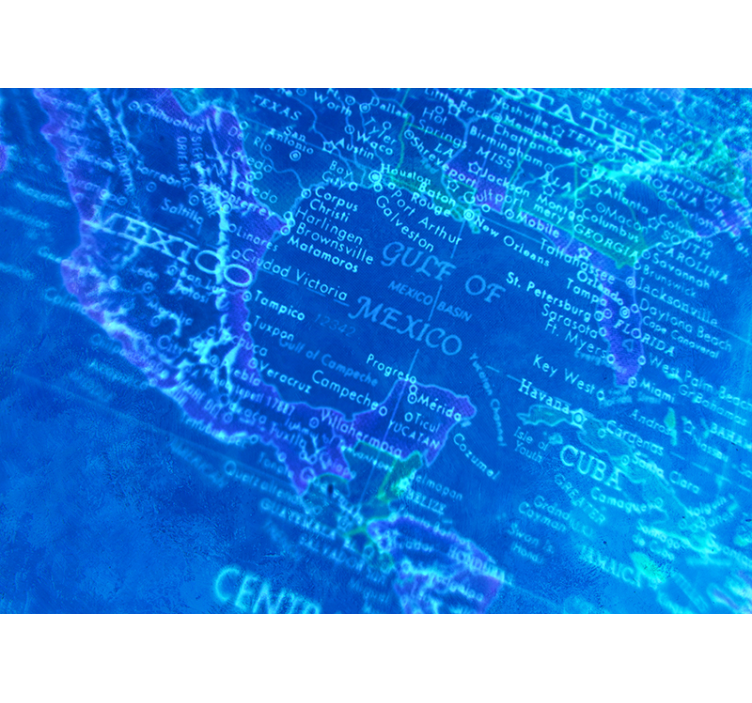 世界地图照片墙复古地图设计 - TenStickers