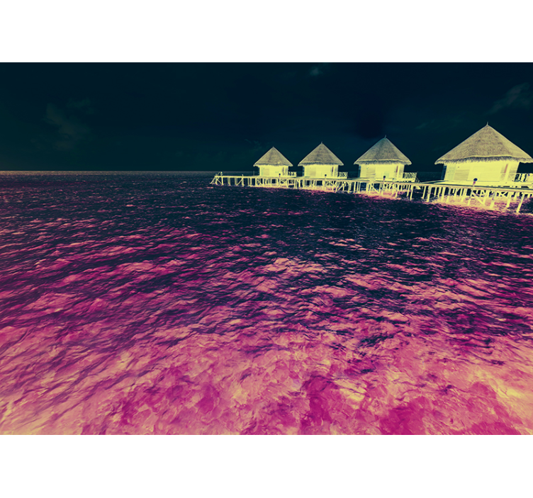 池塘照片墙 宁静的水畔度假胜地 - TenStickers