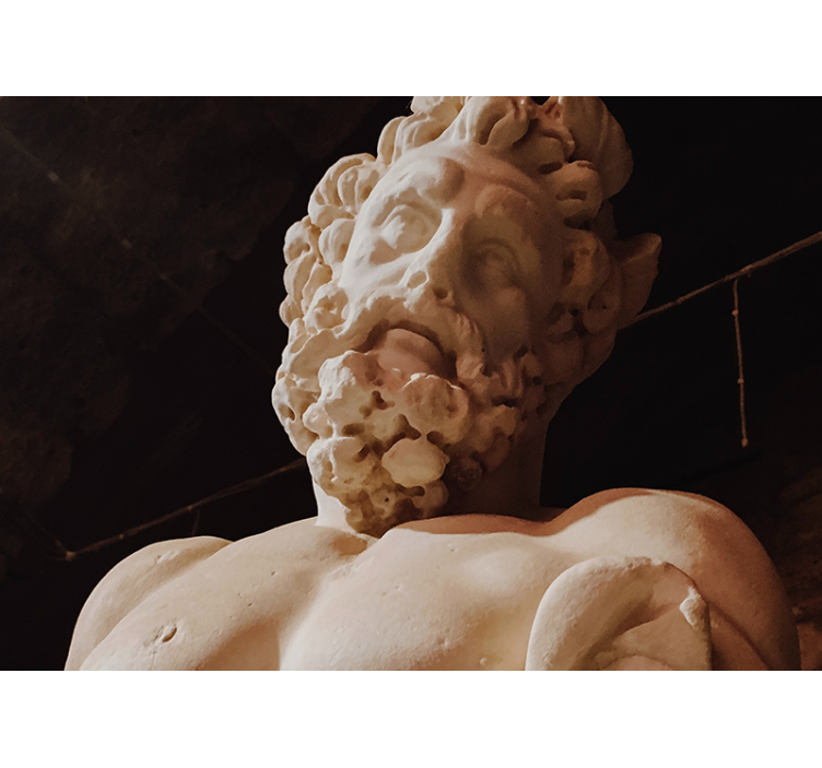 宙斯在黑色背景客厅墙上的壁画 - TenStickers