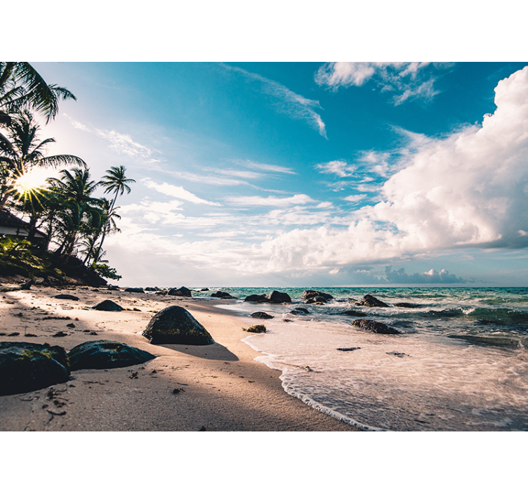 海洋的照片壁画 热带海滩日落 - TenStickers