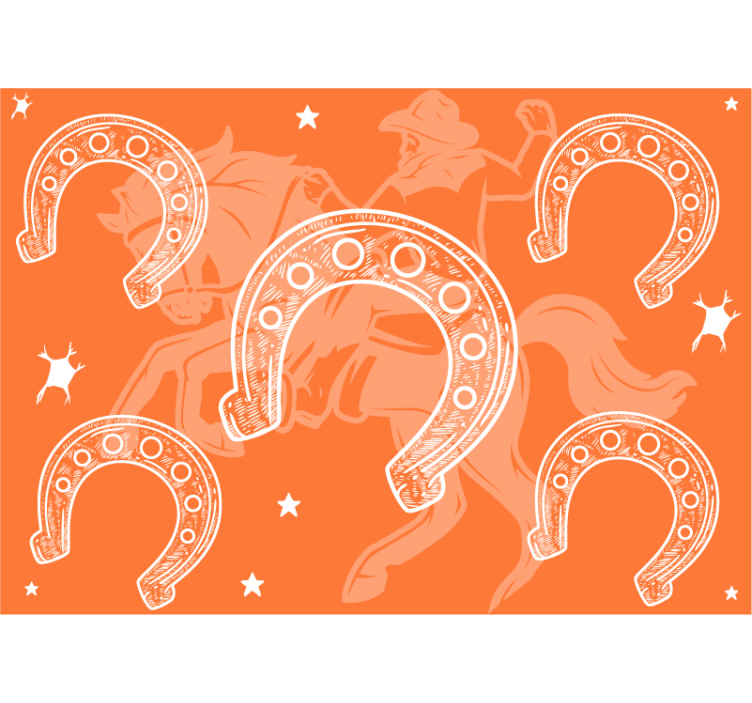 马蹄形复古墙壁画 - TenStickers