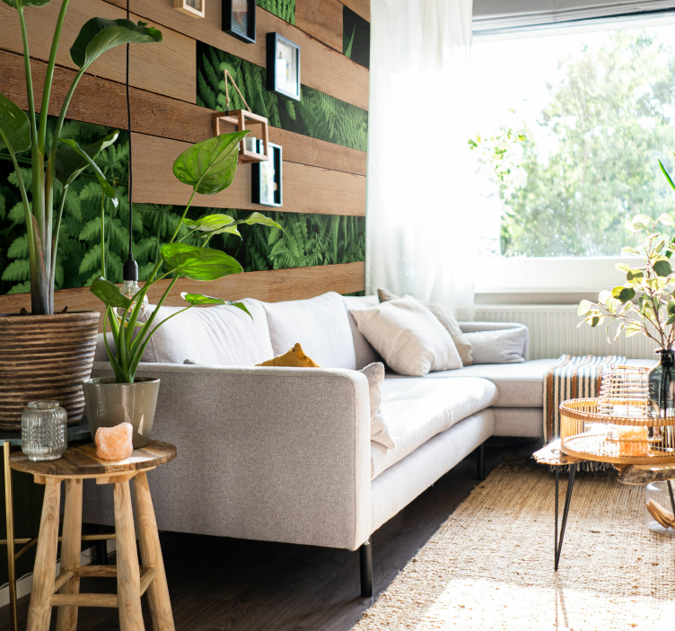 木质效果照片墙 植物墙 - TenStickers