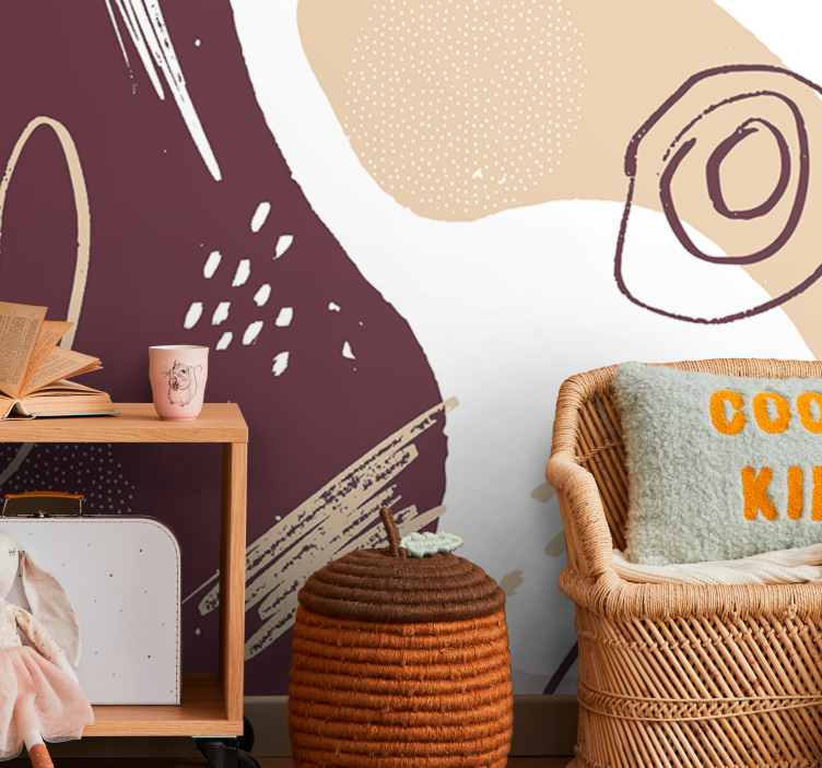 抽象照片墙与抽象几何形状相结合 - TenStickers