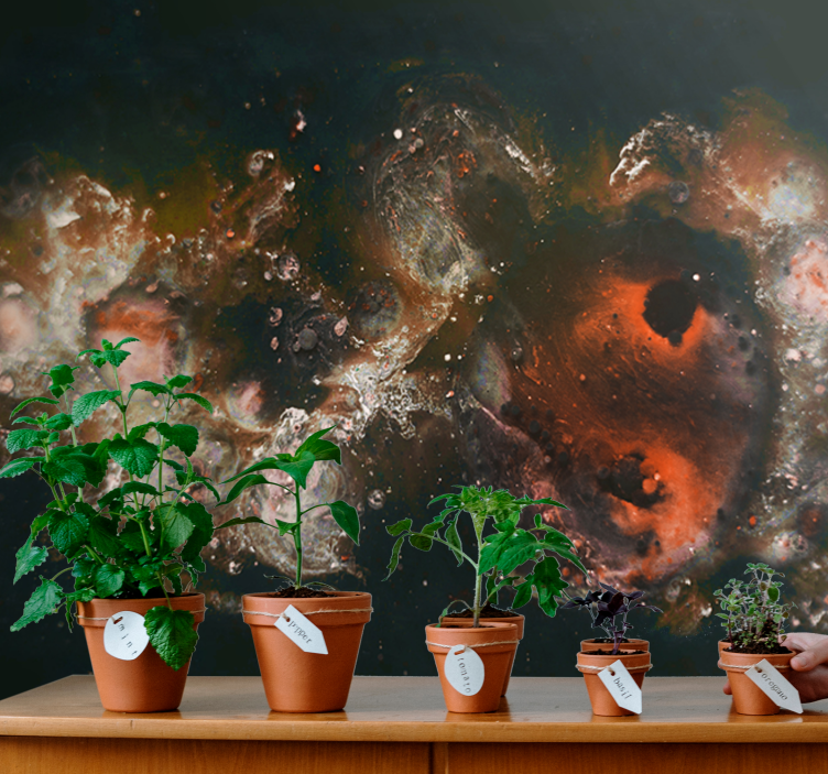 抽象照片墙展现天体流动图案 - TenStickers