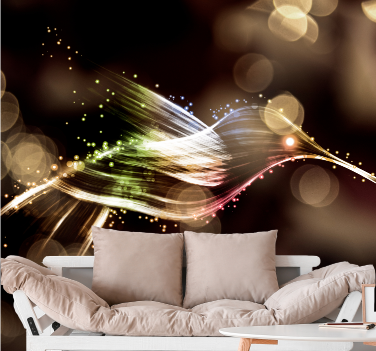 抽象照片墙展现动态光波 - TenStickers