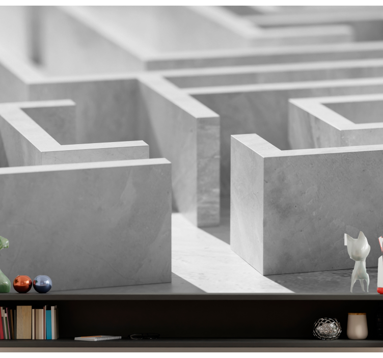 抽象照片墙迷宫结构细节展示 - TenStickers