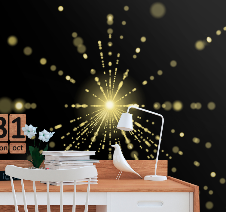 抽象照片墙光芒四射的光辉 - TenStickers