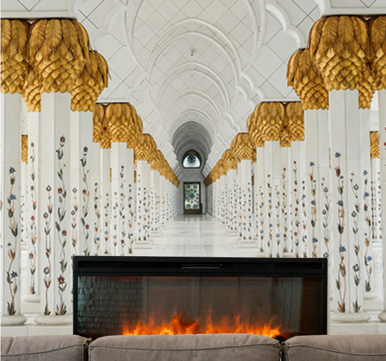 非洲风格壁画壮丽柱子门厅 - TenStickers