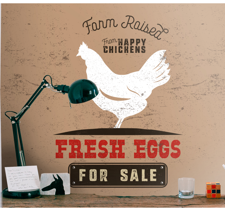 动物风格的墙面壁画农场新鲜小鸡 - TenStickers