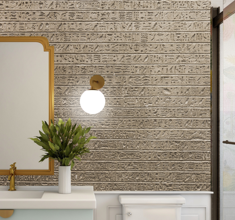 艺术照片墙古老文字纹理 - TenStickers