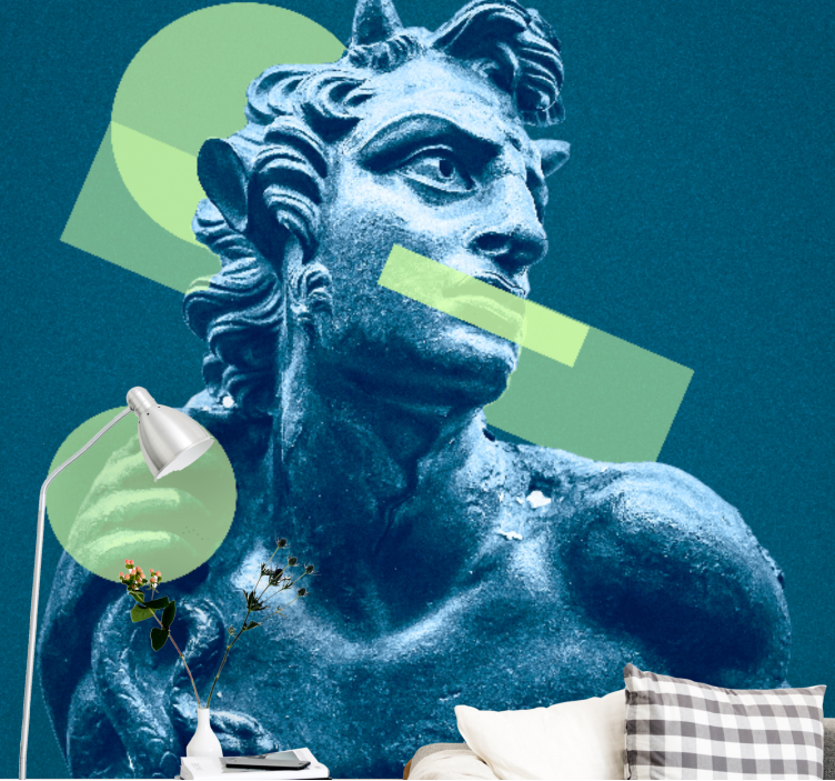 艺术照片墙与几何形状雕塑 - TenStickers