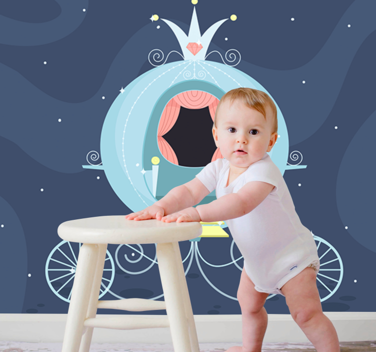 儿童房的其他壁画童话马车 - TenStickers