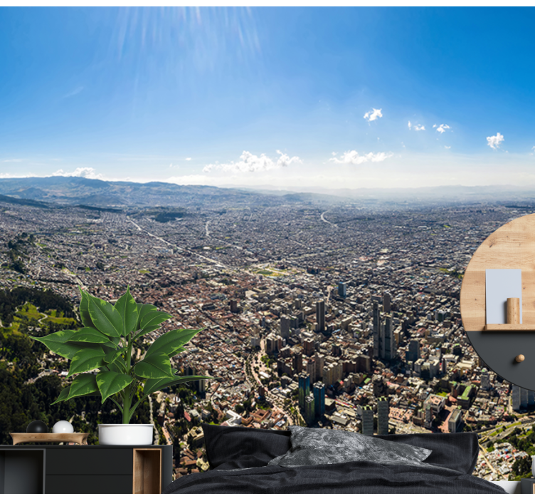 城市和乡村照片墙 波哥大城市景观 - TenStickers