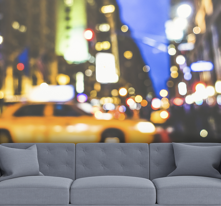 城市和乡村照片墙 繁忙的都市夜晚 - TenStickers