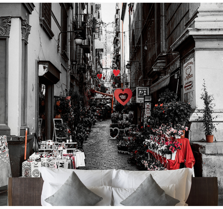 城市和乡村照片墙 迷人的街头花朵 - TenStickers