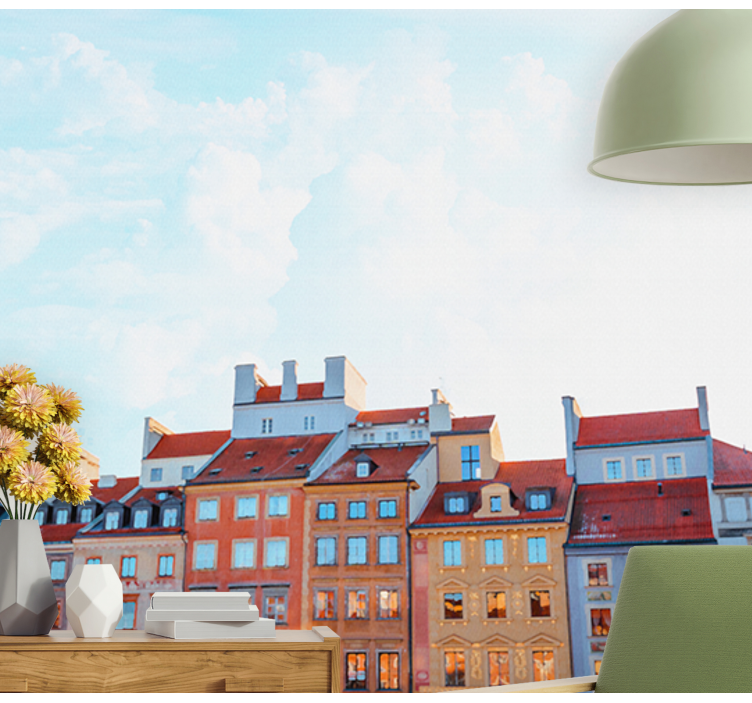 城市和乡村照片墙 色彩斑斓的城市景观 - TenStickers