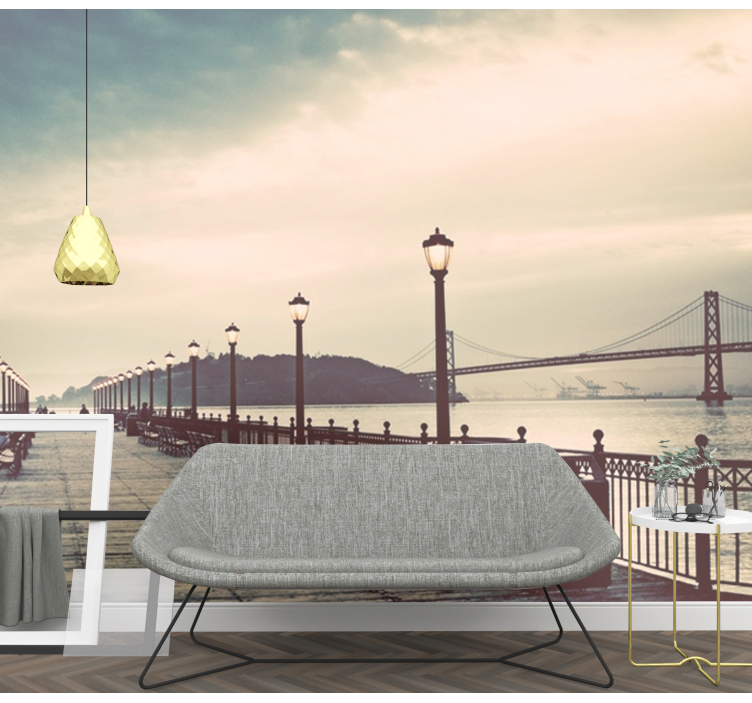 城市和乡村照片墙 风景优美的海滨景色 - TenStickers