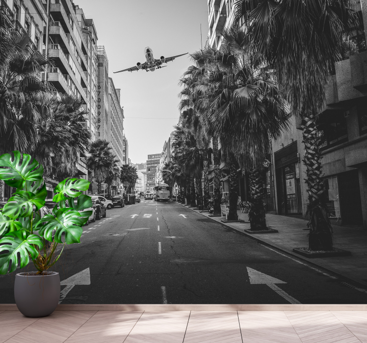 城市和乡村照片墙鸟瞰城市景观 - TenStickers