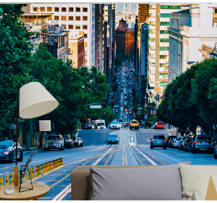 城市和乡村照片墙展现城市街景 - TenStickers