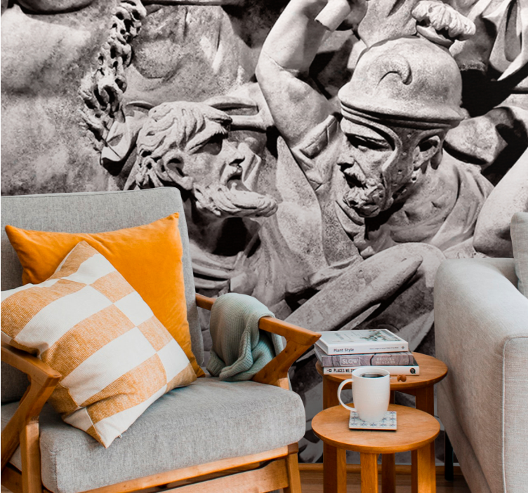 经典艺术照片壁画古代战斗场景 - TenStickers