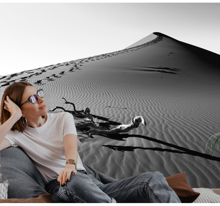 沙漠照片墙 沙滩上的脚印 - TenStickers