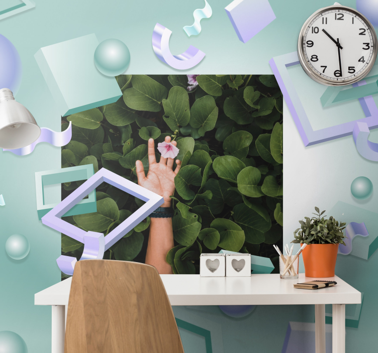 花卉照片墙 手捧花朵 - TenStickers