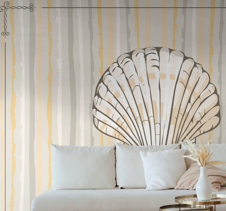 其他花卉壁画 贝壳花卉设计 - TenStickers