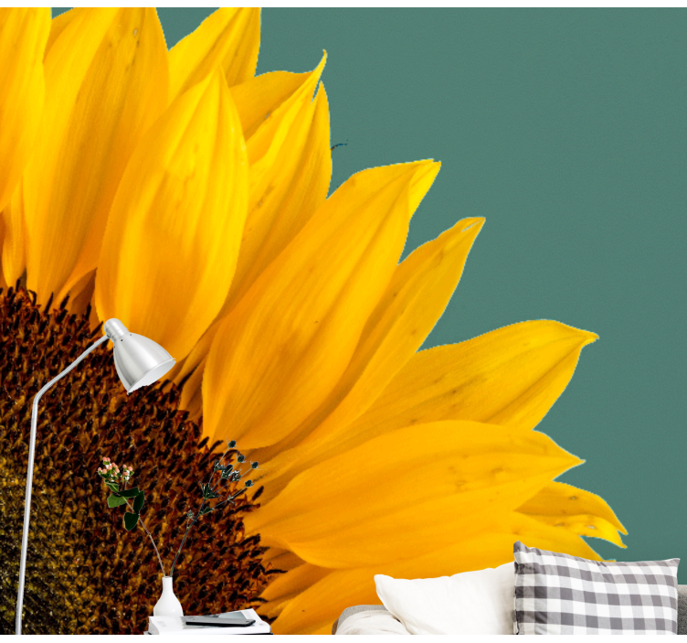 花卉照片墙向日葵特写 - TenStickers