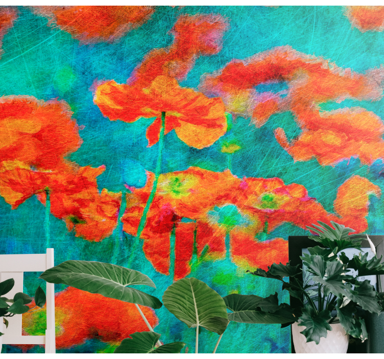 花卉照片墙展现生机盎然的花卉魅力 - TenStickers