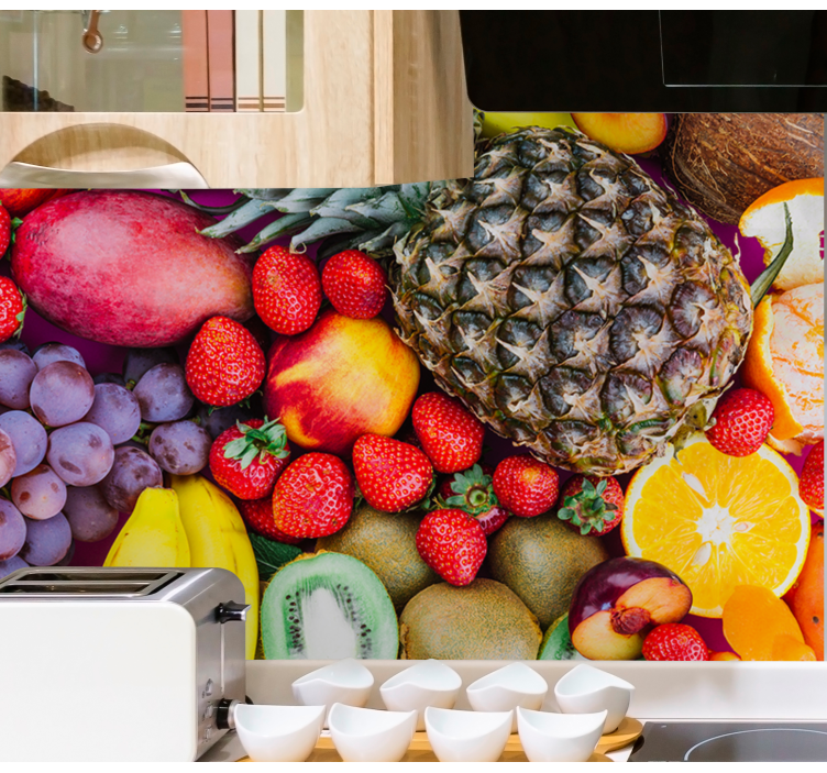 花卉照片墙生动果实拼盘 - TenStickers