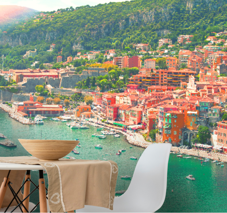 法国里维埃拉海滩壁画 - TenStickers