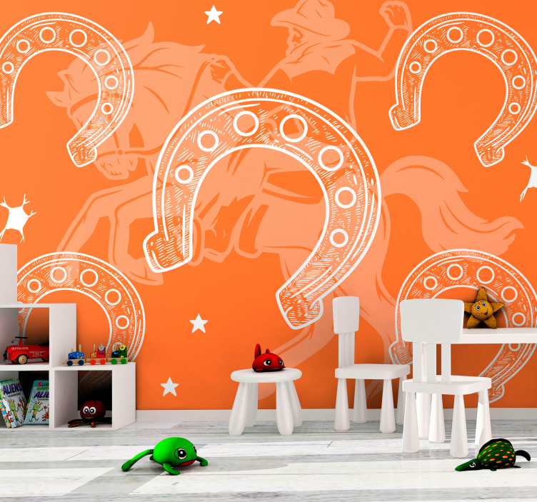 马蹄形复古墙壁画 - TenStickers