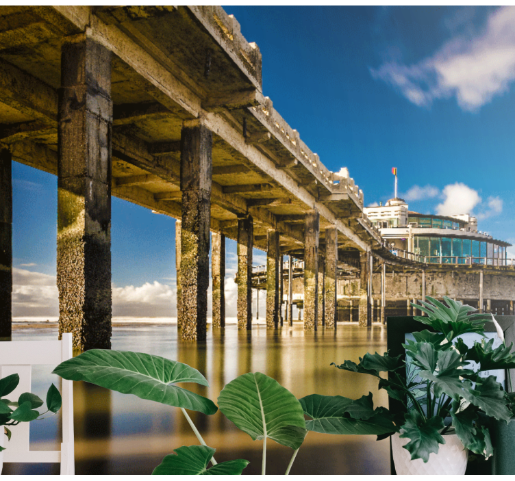 其他景观壁画 沿海码头的宁静 - TenStickers