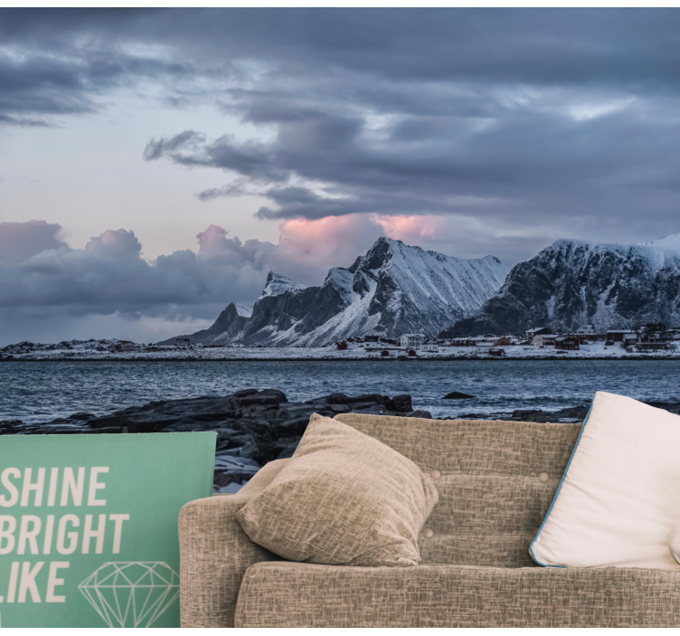 其他景观壁画冰冷的山巅顶峰 - TenStickers