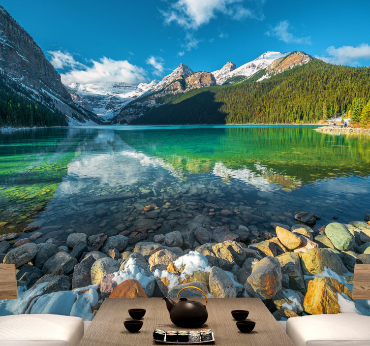 其他景观壁画 山湖倒映的景象 - TenStickers