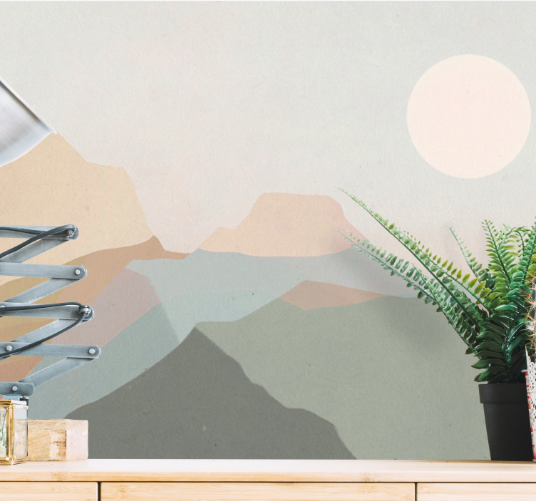 其他景观壁画山间暮色景观 - TenStickers