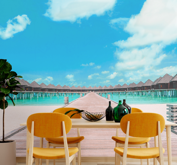 其他景观壁画热带码头小径 - TenStickers