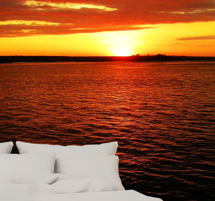 其他景观壁画在海洋之上的黄昏 - TenStickers