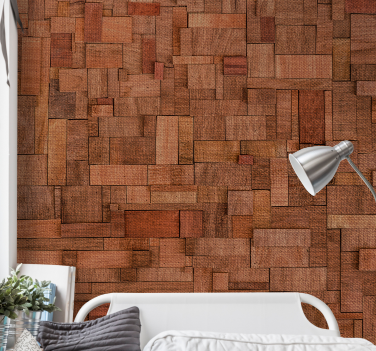 其他石头壁画与纹理木板相结合 - TenStickers