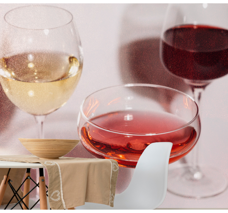 音乐照片墙与优雅的酒杯相得益彰 - TenStickers