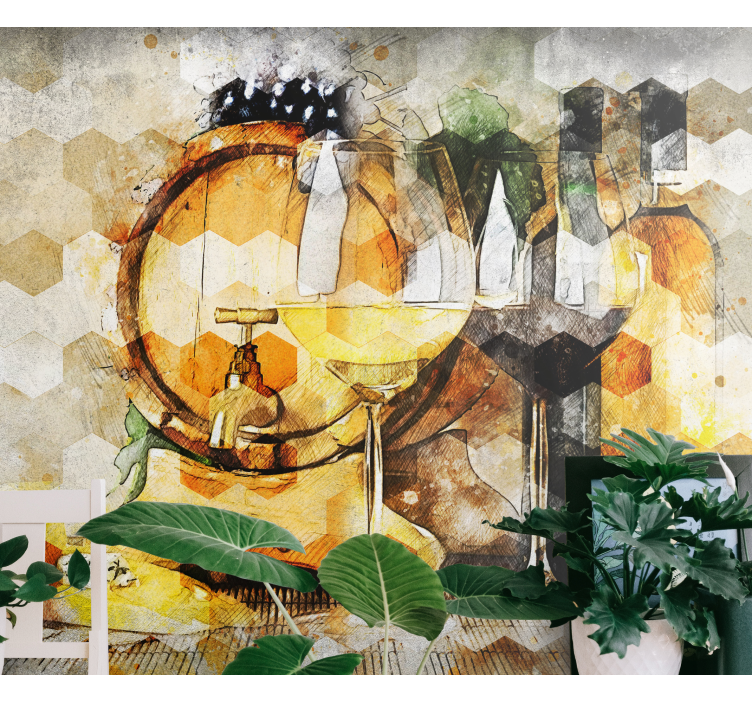 音乐照片墙酒桶艺术 - TenStickers