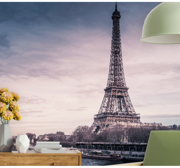 巴黎壁画埃菲尔铁塔剪影 - TenStickers