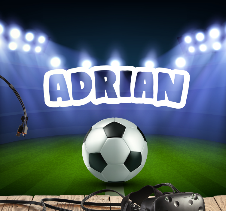 人物照片墙 足球场上的庆祝活动 - TenStickers