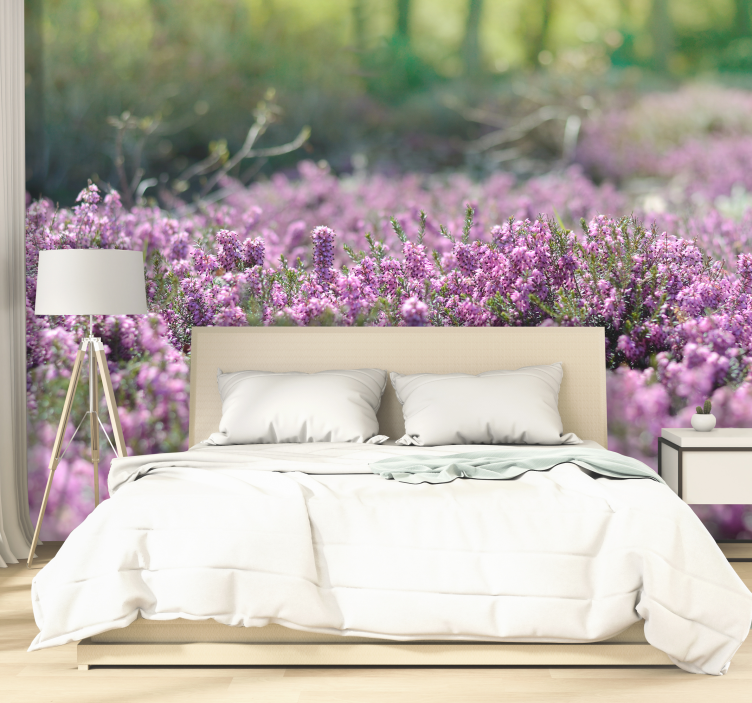 粉红色的树木景观墙壁画 - TenStickers