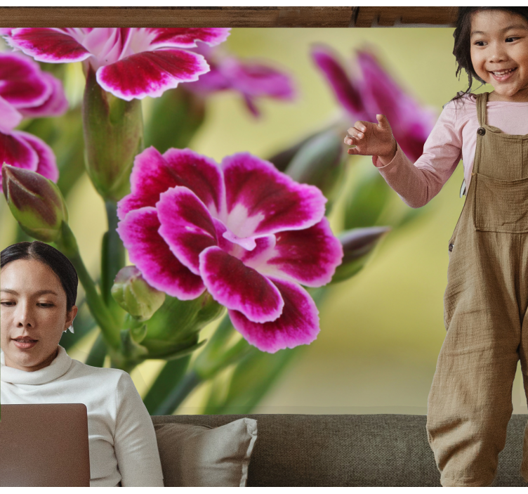 罂粟花风格的墙面壁画花卉之悦 - TenStickers