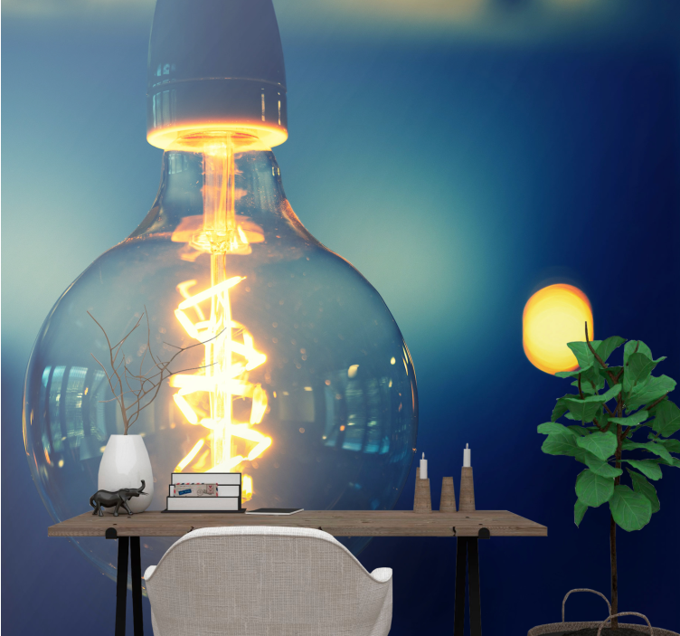 短语照片墙优雅灯具 - TenStickers