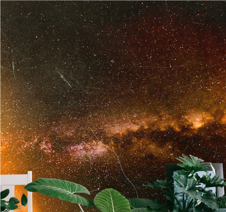 空间照片墙展现宇宙银河的辉煌 - TenStickers