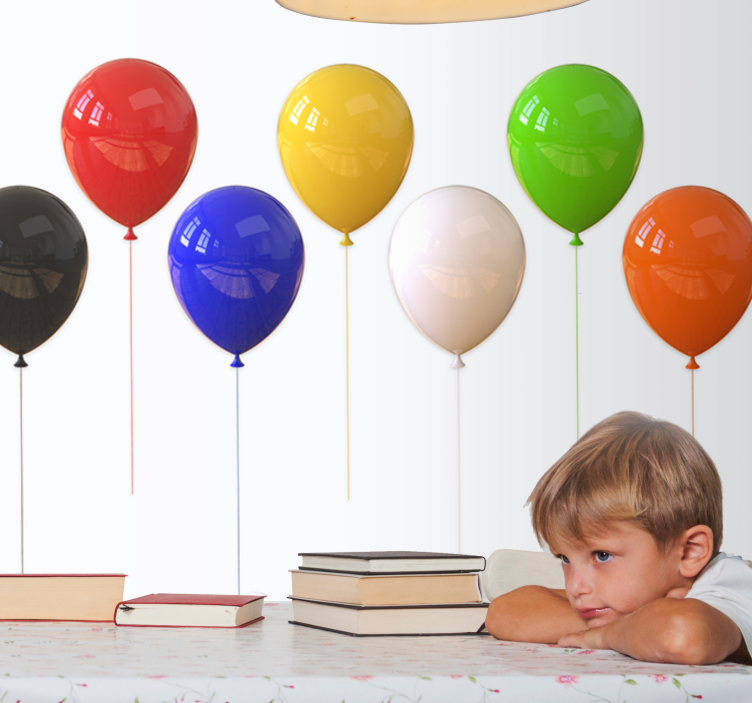 其他具有纹理和图案的壁画彩色气球展示 - TenStickers