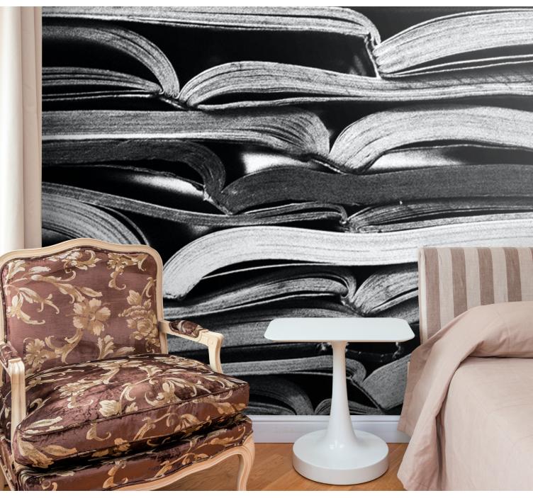 其他纹理和图案壁画 堆叠的打开的页面 - TenStickers